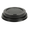 Black Coffee Lid for 12 oz Coffee Cups